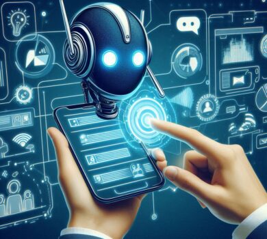 Obrázok znázorňujúci chat-bot, ktorý interaguje so zákazníkom v rámci predajného procesu. Chat-bot automatizuje komunikáciu a generuje predajné leady, čím urýchľuje obchodné procesy a podporuje efektivitu tímov.